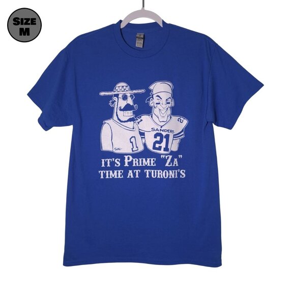 Turoni's Prime "Za" Deion Sanders USED Shirt (M, Pizza, Evansville, Indiana) - Picture 1 of 7